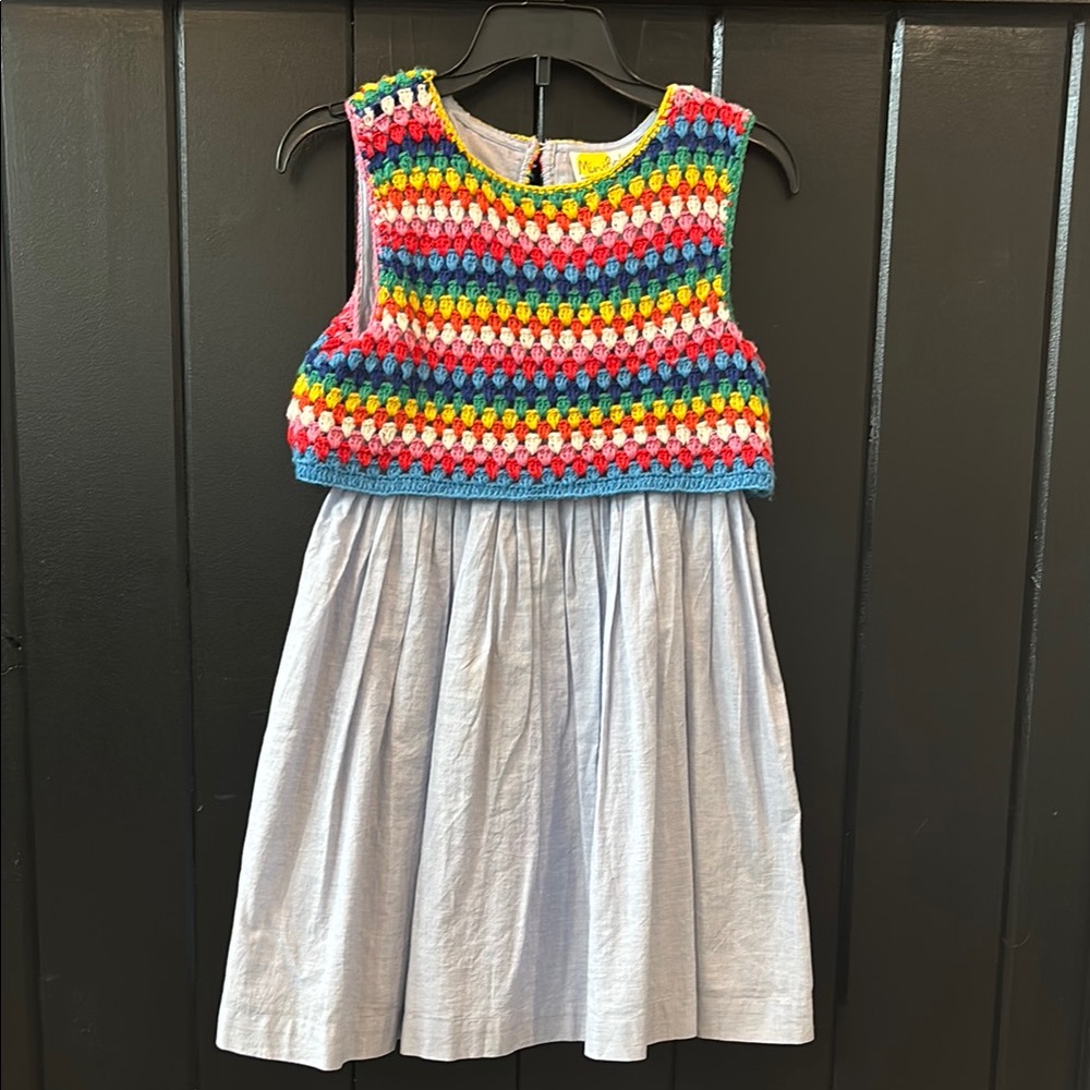 Mini Boden Multicolor Crochet Dress